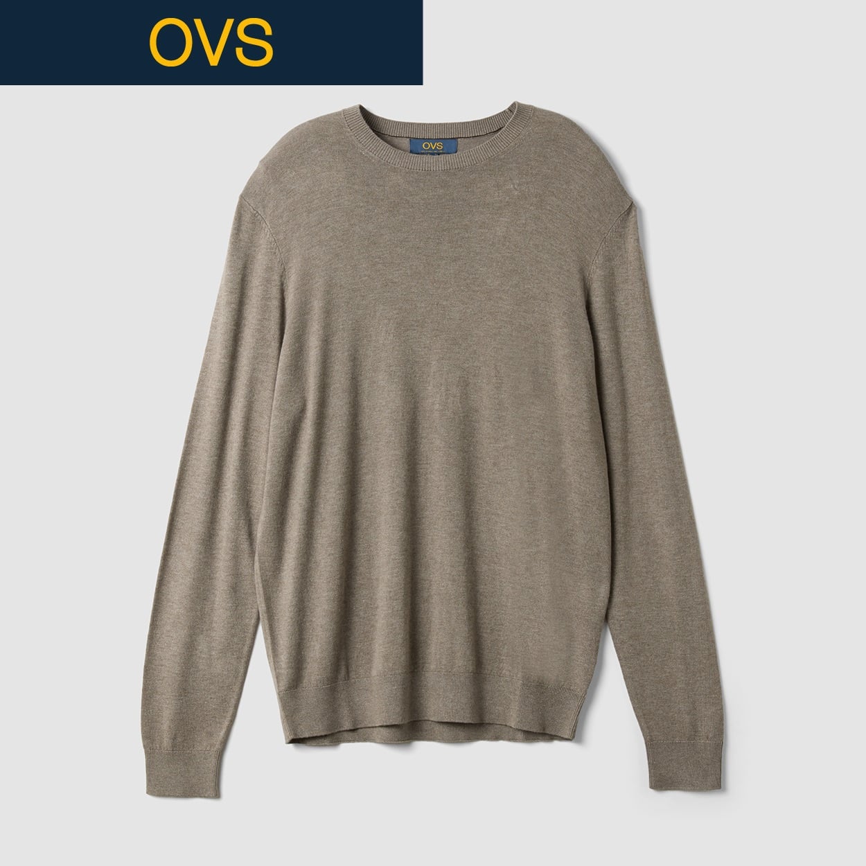 OVS（オヴィエッセ） ラウンドネックニットプル 2763938(ウスチャ-L)