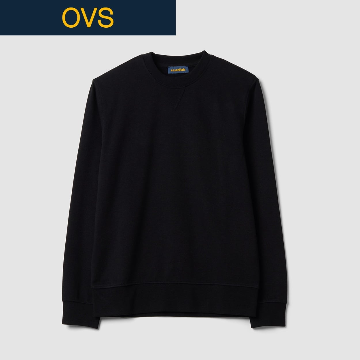 OVS（オヴィエッセ） 裏毛スウェットシャツ 2764238(ブラック-M)