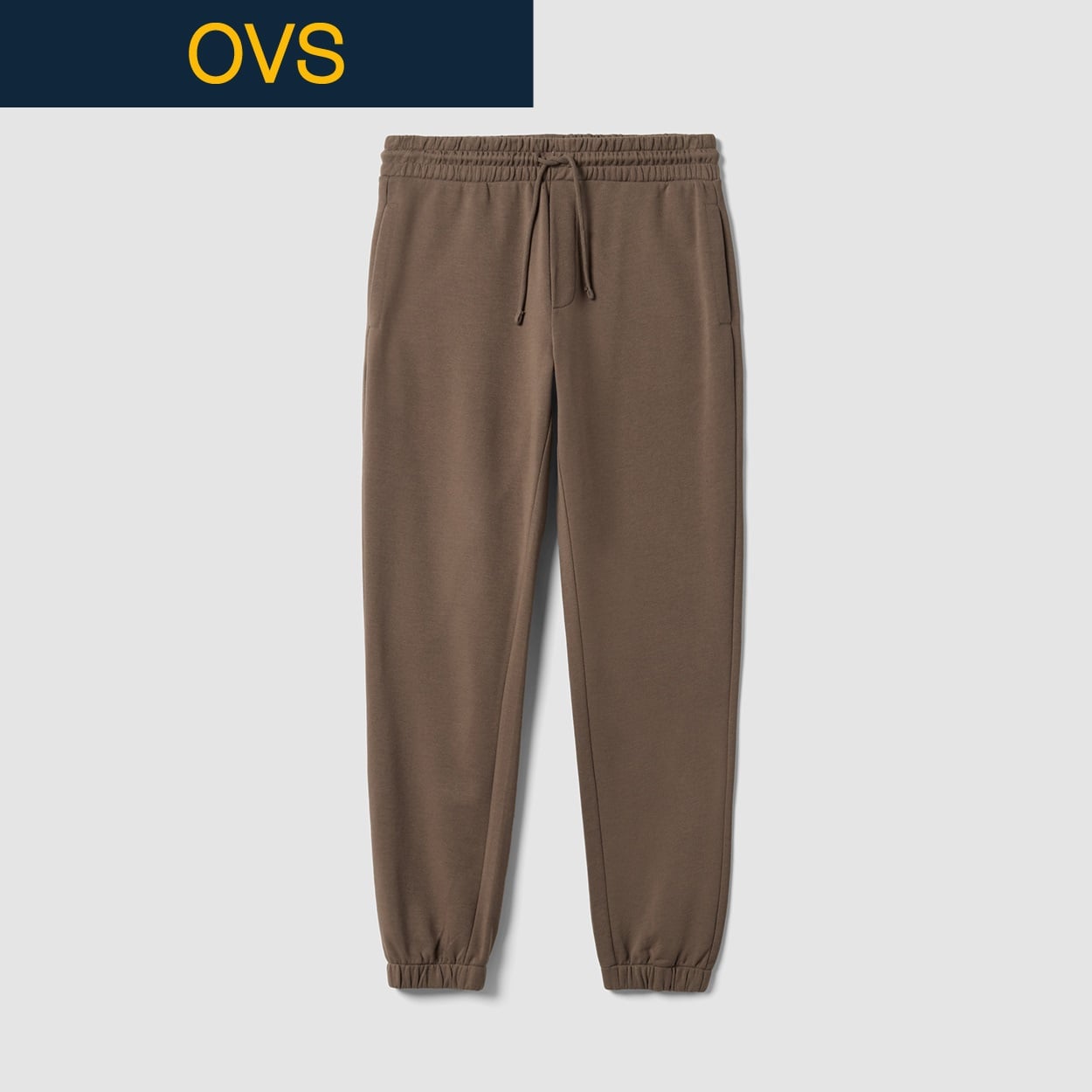 OVS（オヴィエッセ） 裏毛スウェットパンツ 2764278(マッドブラウン-XL)