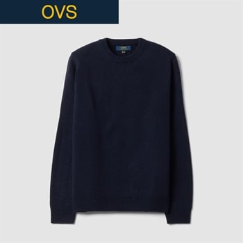 OVS（オヴィエッセ） アクリルラウンドネックニット 2769349(ネイビーブルー-S)