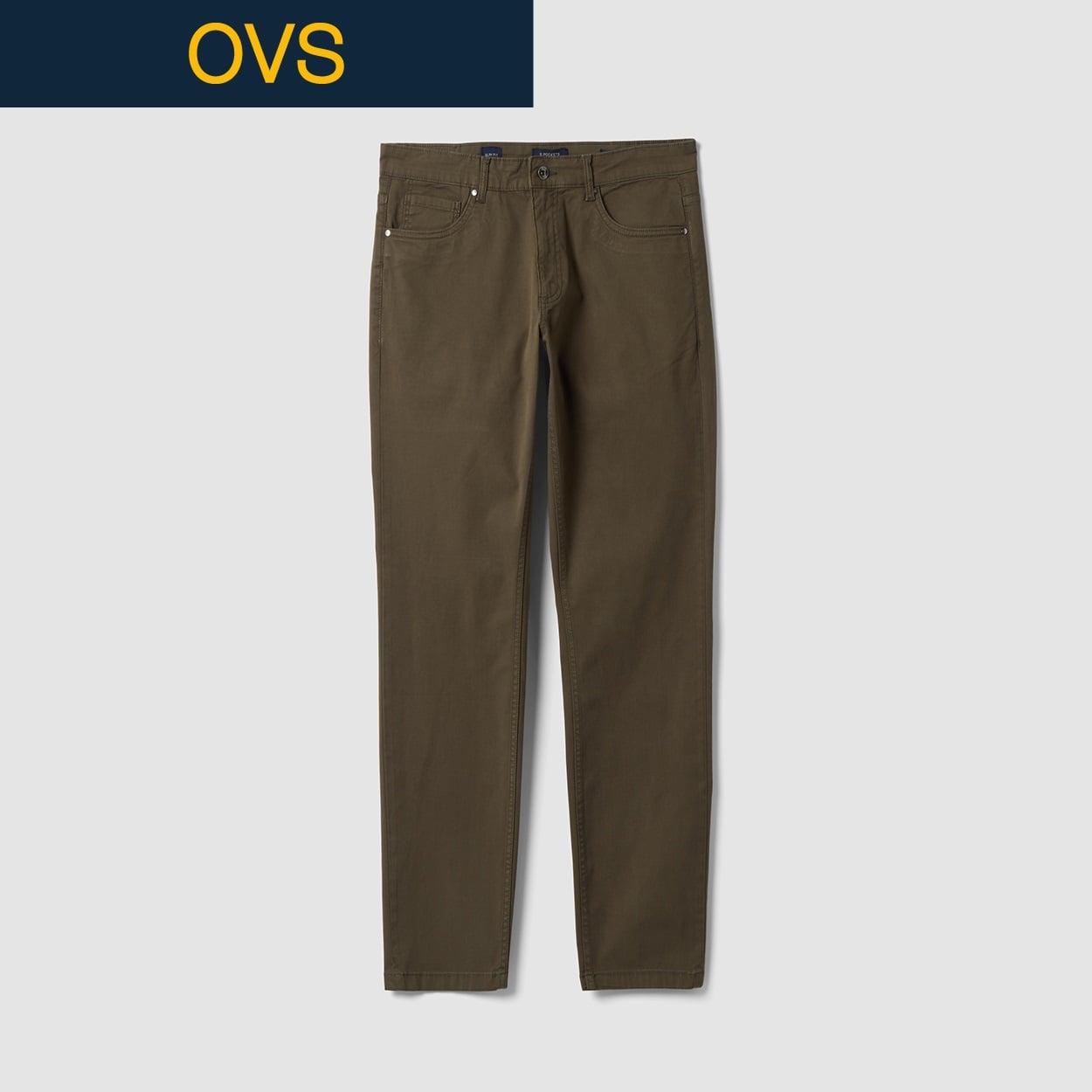 OVS（オヴィエッセ） ５ポケットスリムパンツ 2770000(ダークグリーン-M)
