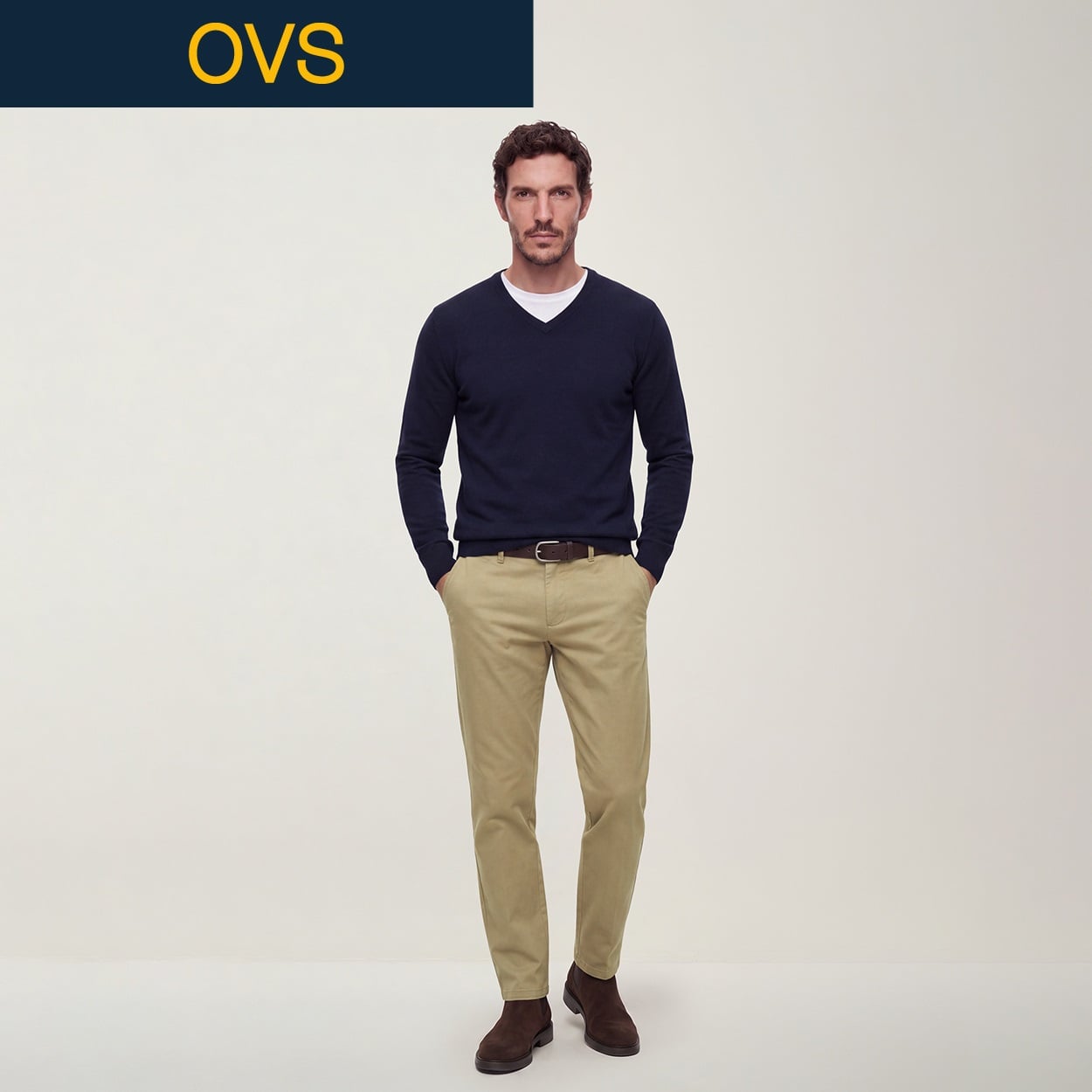 OVS（オヴィエッセ） チノパンツ 2799509(ベージュ-S-M)