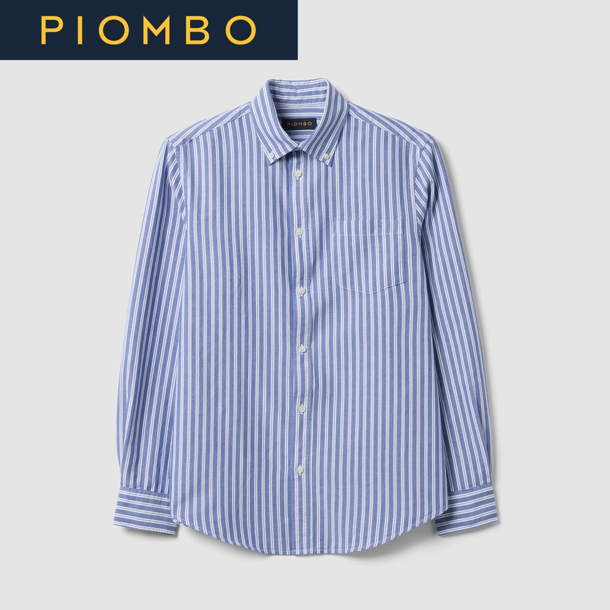 PIOMBO（ピオンボ） コットンストライプ柄シャツ 2839996(Ａアオ-M)