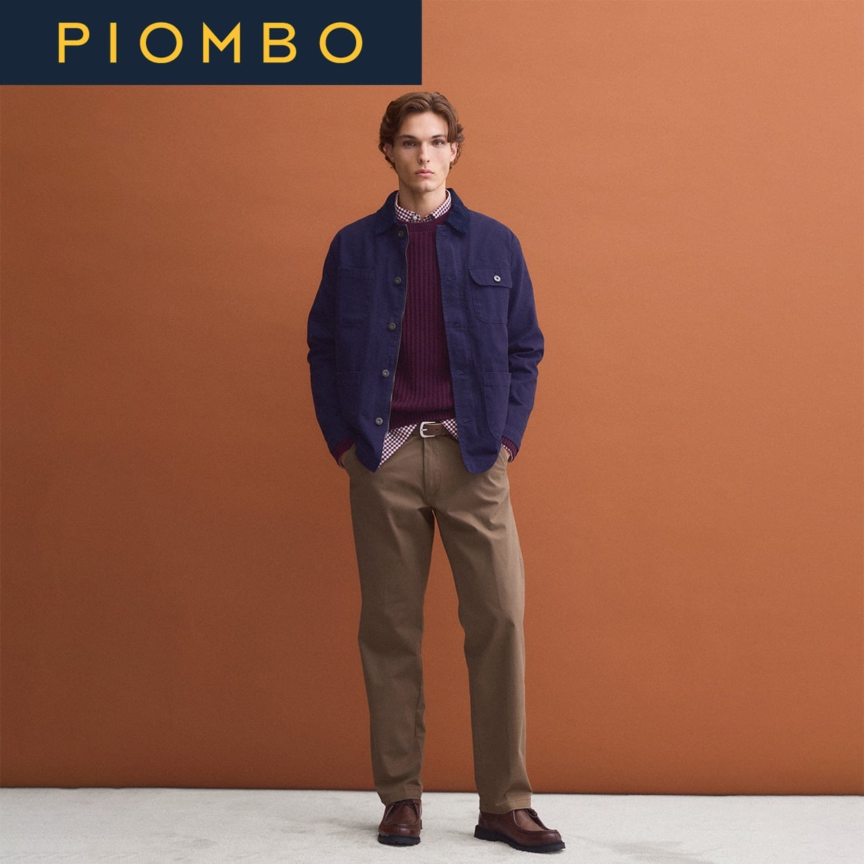 PIOMBO（ピオンボ） チノパンツ 2842033(ライトブラウン-XL)