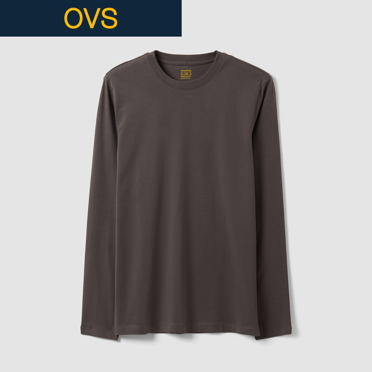 OVS（オヴィエッセ） コットン長袖Ｔシャツ 2853136(ウスグレー-S)