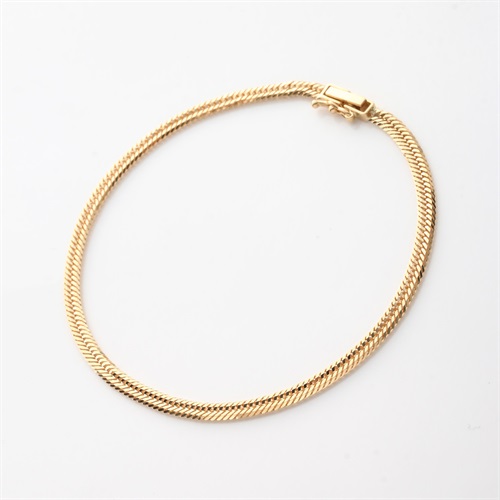<08 Aセレ>18金 12面トリプル編み喜平ブレスレット(約5g 長さ約18cm)