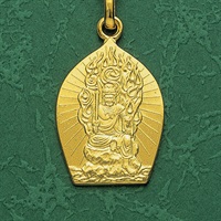 K18。ペンダントトップ。少林山。達磨寺。十二支御守御本尊。菩薩