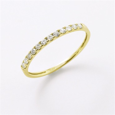 ご予約 イエローダイヤハーフエタニティ 18金イエローゴールドダイヤ計0.15ct ハーフエタニティリング <12 予約