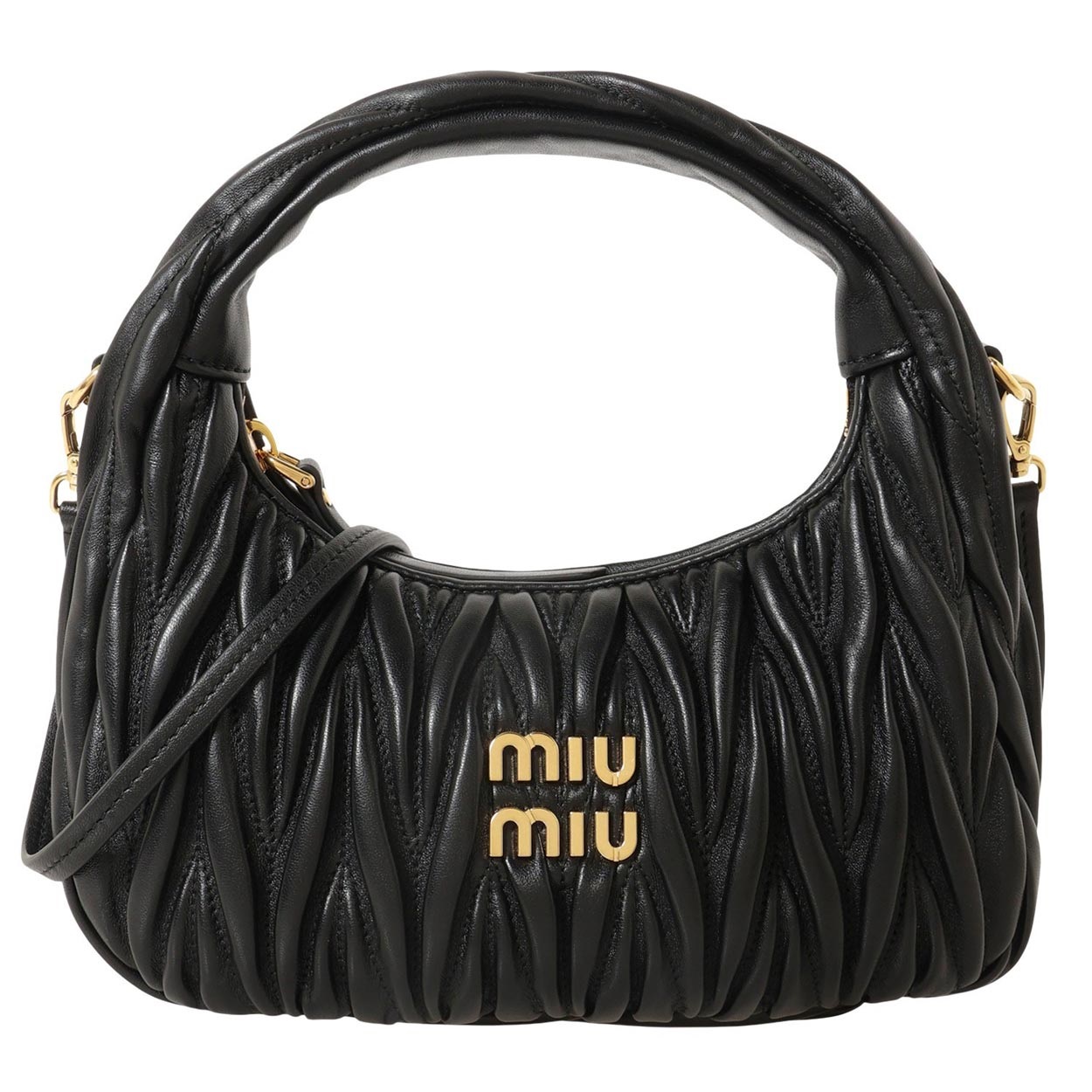 MIU MIU(ミュウミュウ) ワンダー マテラッセレザー ホーボーバッグ