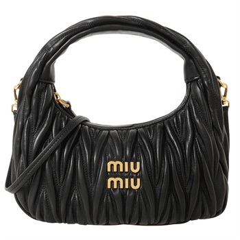 MIU MIU(ミュウミュウ) ワンダー マテラッセレザー ホーボーバッグ