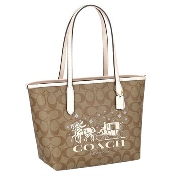 COACH(コーチ) ミニ シティ トート・シグネチャー キャンバス・ホース