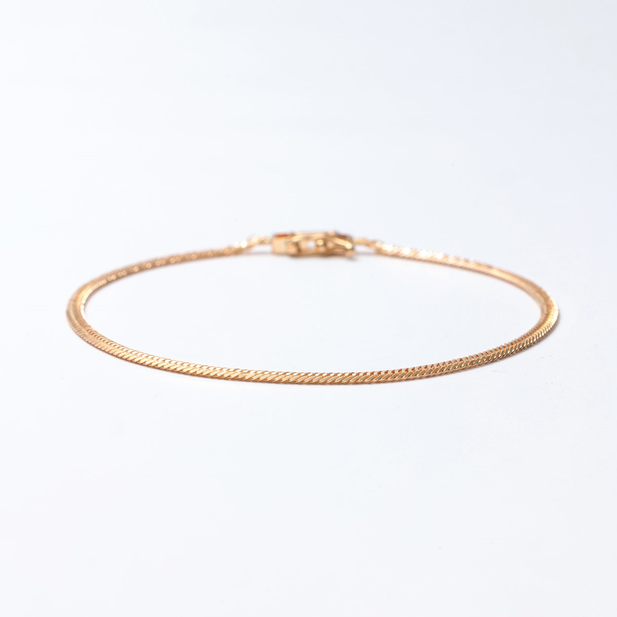 18金12面トリプル編み喜平ブレスレット 約2.6g 長さ17cm (中折れ式