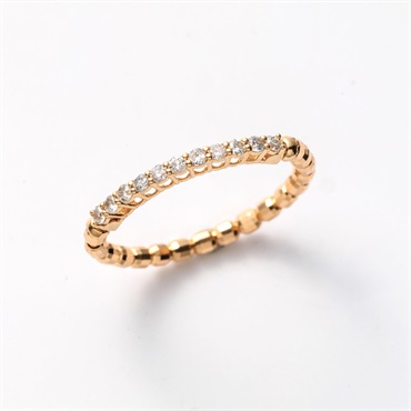 18金イエローゴールド ダイヤフリーサイズリング 0.15ct<05 予