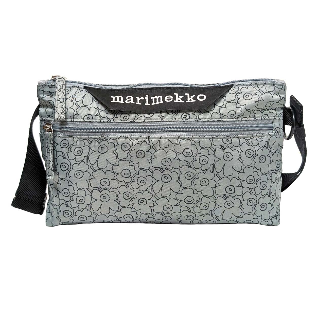 marimekko(マリメッコ) Neat Crossbody Piirto Unikko S ショルダーバッグ 094748  999<06 従販>(グレー×ブラック-フリー)