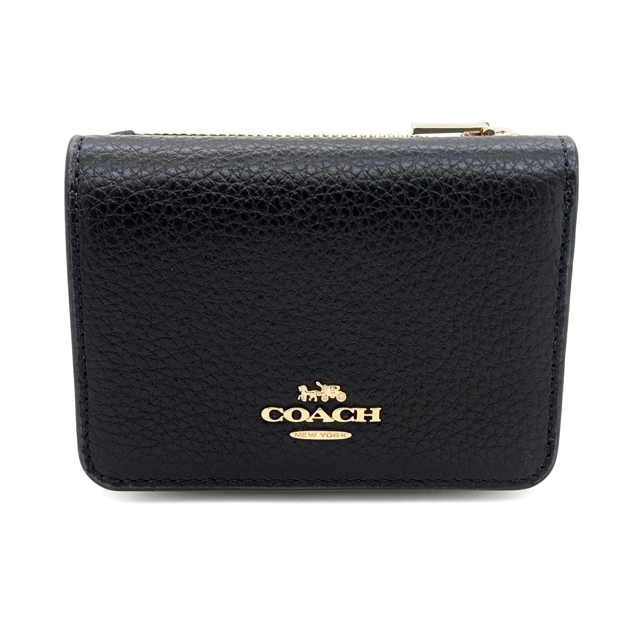 COACH(コーチ) 3つ折り小銭入れ付き財布 CZ034 IMXAQ<06 従販>(ウォルナット／ブラック-フリー)