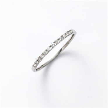 プラチナダイヤ計0.1ct ハーフエタニティーリング 9号 <06 予約会>