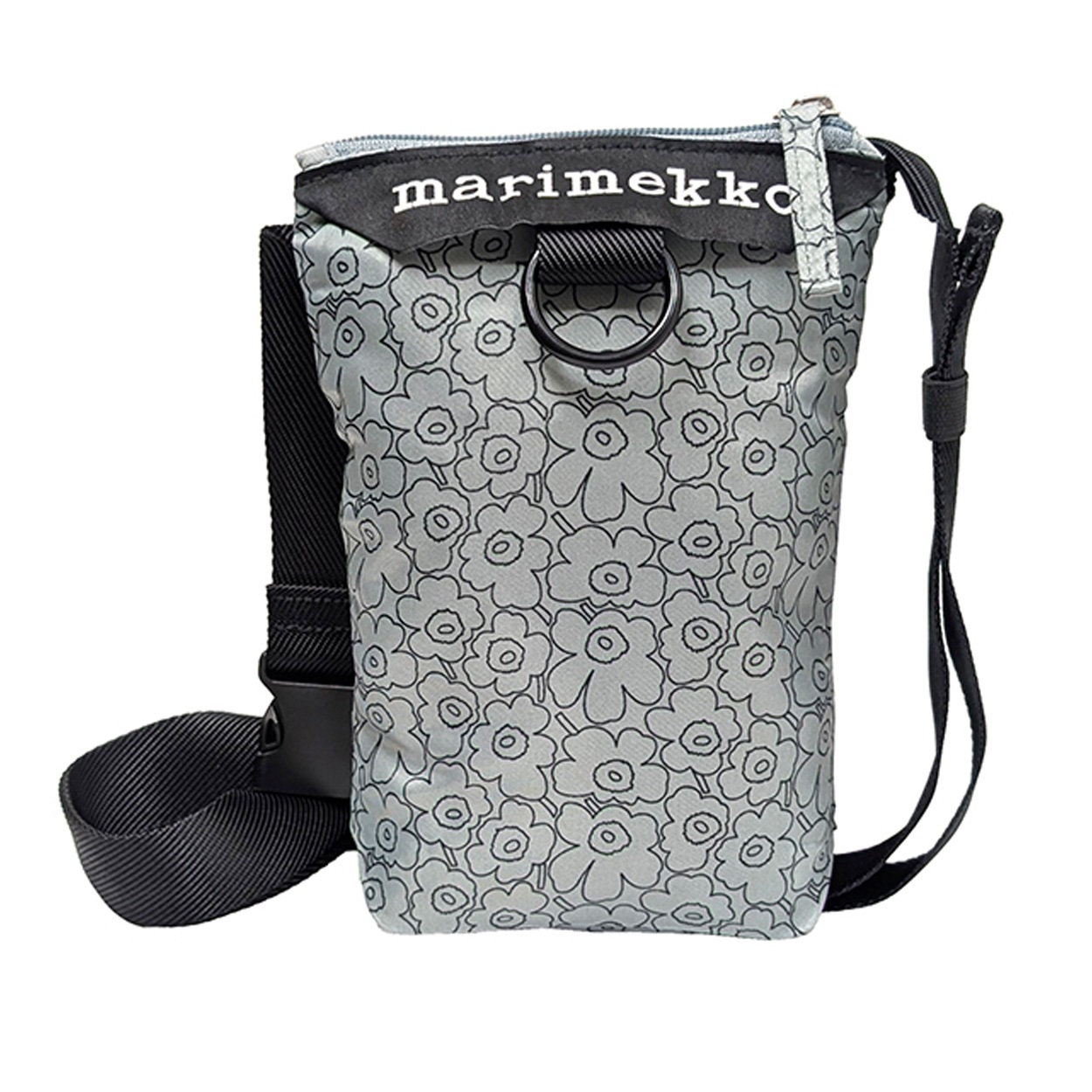 marimekko(マリメッコ) Neat Phone pocket Piirto Unikko ショルダーバッグ  94747 999<09 10日間>(ブラック-フリー)