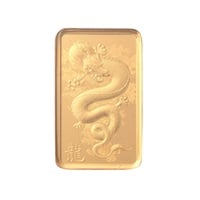【スイス/パンプ社】24金(純金)ゴールドバー・ドラゴン(龍) 約5g<07 超ナツ>(キン-フリー)
