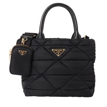 PRADA(プラダ) スモール パデッド Re-Nylon トートバッグ 1BG373 B9M RDJN F0632<07 超ナツ>(ブラック-フリー)