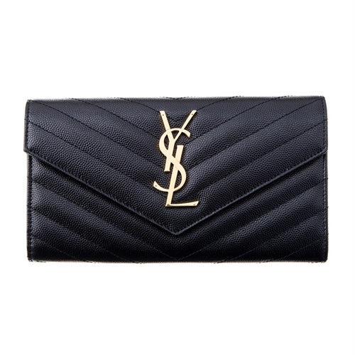 SAINT LAURENT(サンローラン) カサンドラ SAINT LAURENT マトラッセ ラージ フラップウォレッ 372264 BOW01 1000<07 超ナツ>