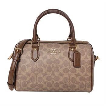 COACH(コーチ) ローアン サッチェル バッグ・シグネチャー キャンバス CV961 IMXHE<07 超ナツ>(タン/ブラウン-フリー)