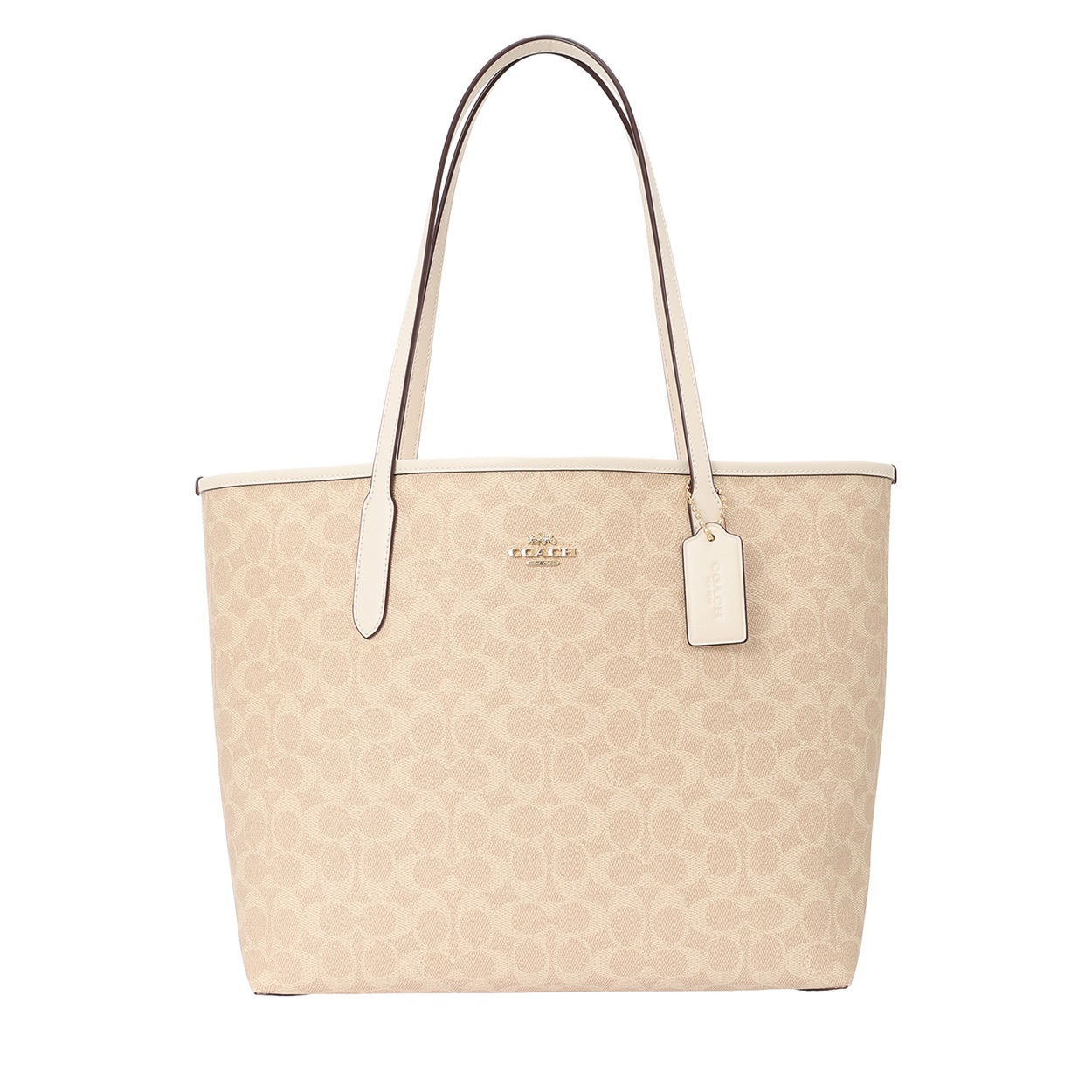 COACH(コーチ) シティ トート バッグ・シグネチャー キャンバス CV976 IMXDM<07 超ナツ>(サンド/チョーク-フリー)