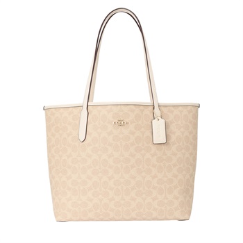 COACH(コーチ) シティ トート バッグ・シグネチャー キャンバス CV976 IMXDM<07 超ナツ>(サンド/チョーク-フリー)