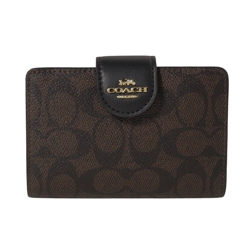 COACH(コーチ) ミディアム コーナー ジップ ウォレット・シグネチャー キャンバス CW786 IMXAQ<07 超ナツ>