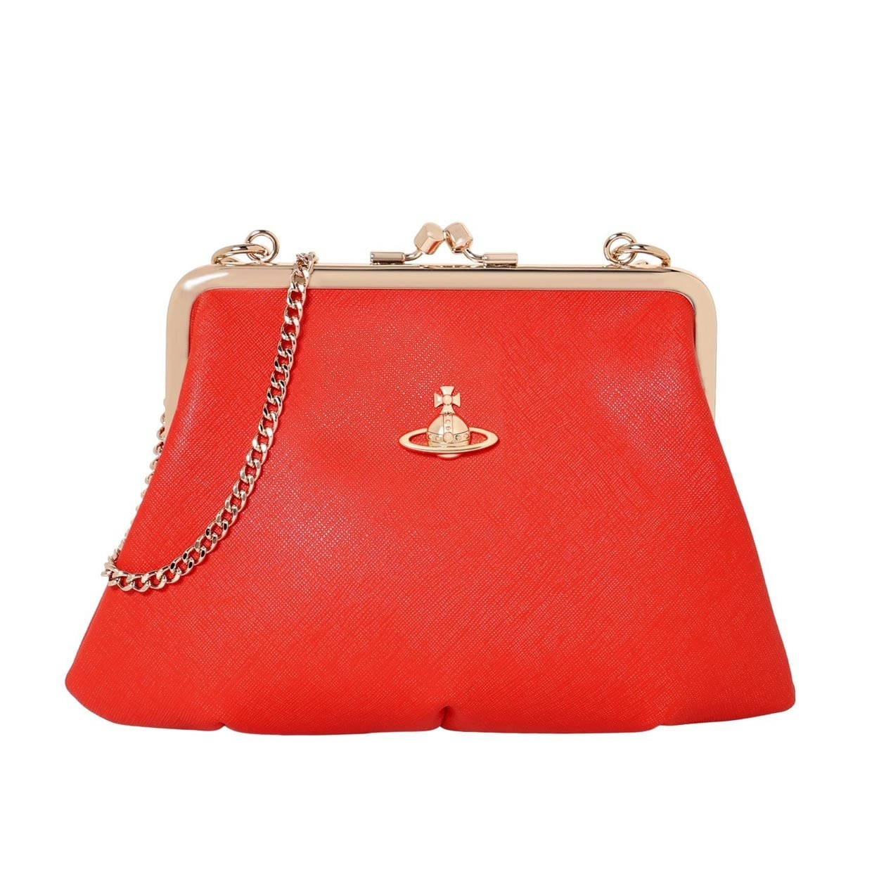 Vivienne Westwood(ヴィヴィアンウエストウッド) GRANNY FRAME PURSEショルダーバッグ  4B010007 S0021 F402<08 予約会>(オレンジ-フリー)