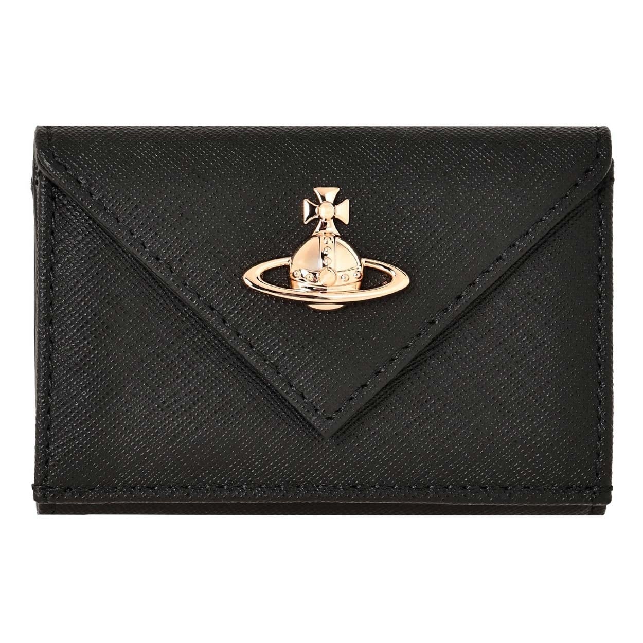 Vivienne Westwood(ヴィヴィアンウエストウッド) Envelope 三つ折りウォレット 5115002EW L001N N402<08 予約会>(ブラック-フリー)