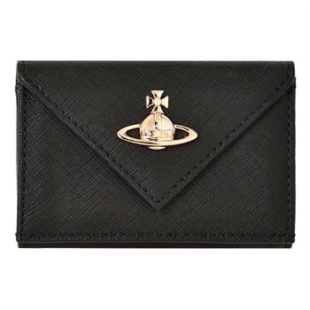 Vivienne Westwood(ヴィヴィアンウエストウッド) Envelope 三つ折りウォレット 5115002EW L001N N402<08 予約会>(ブラック-フリー)