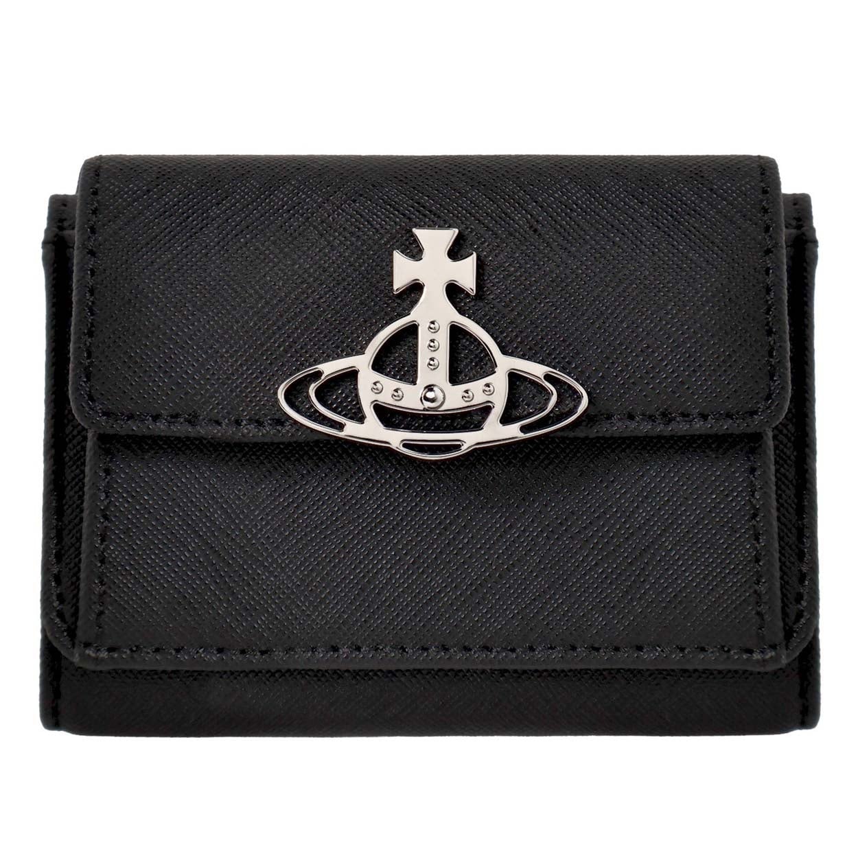 Vivienne Westwood(ヴィヴィアンウエストウッド) Flap スモール ウォレット 5115002UW L001N N401<08 予約会>(ブラック-フリー)