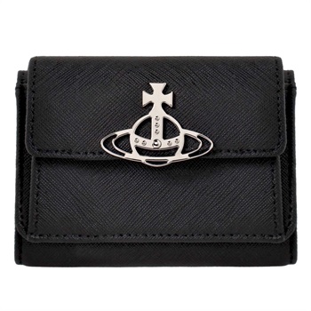 Vivienne Westwood(ヴィヴィアンウエストウッド) Flap スモール ウォレット 5115002UW L001N N401<08 予約会>(ブラック-フリー)