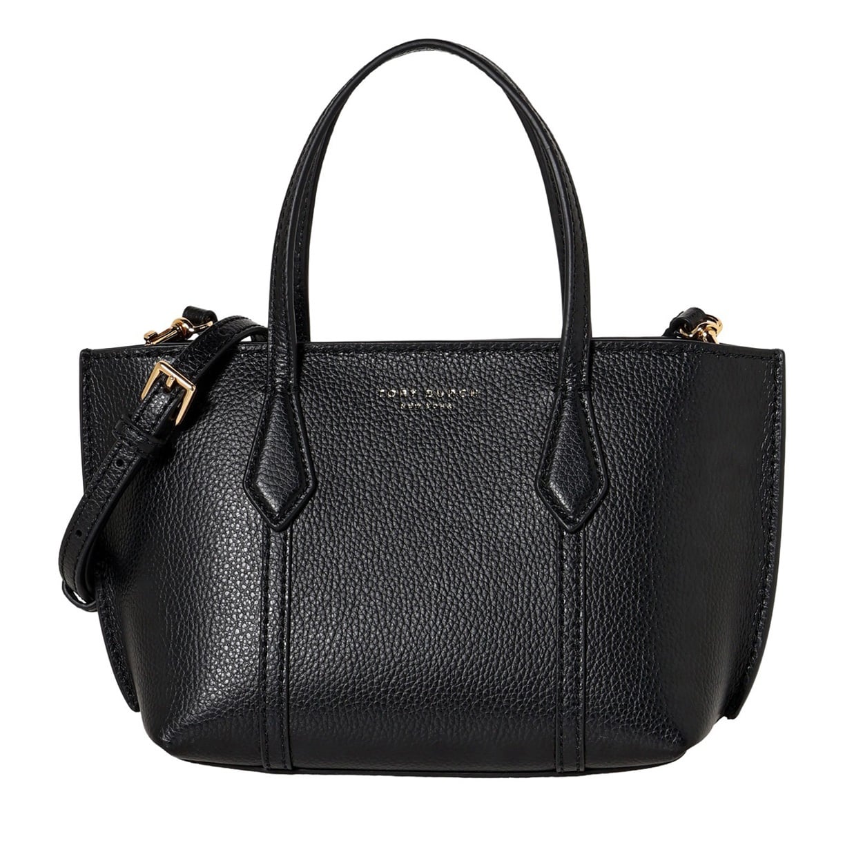 TORY BURCH(トリーバーチ) ペリー ミニ トートバッグ 175548 001<08 予約会>(ブラック-フリー)