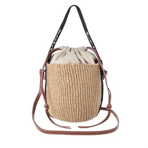 CHLOE(クロエ) リネン製WoodyWoodyスモールトートバッグ CHC23AS381 L18 915<08 予約会>