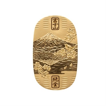 金工作家 新井創永作 純金 鏡富士小判 5g(春)<09 予約会>