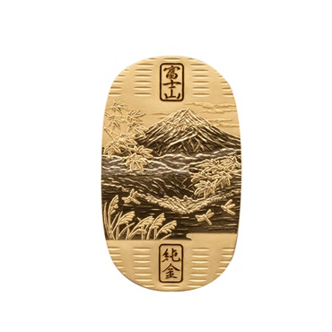 金工作家 新井創永作 純金 鏡富士小判 5g(秋)<09 予約会>
