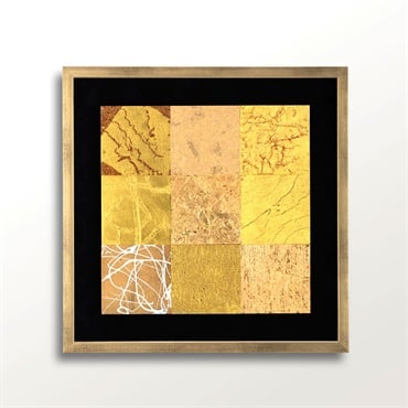金沢金箔 箔一 HAKUICHI 本金箔インテリアパネル LUXE GOLD (Gold/Medium) A212-02008<09 予約会>