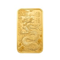 【スイス/パンプ社】24金(純金)ゴールドバー・グッドラックドラゴン(福龍) 約31g<09 予約会>(キン-フリー)