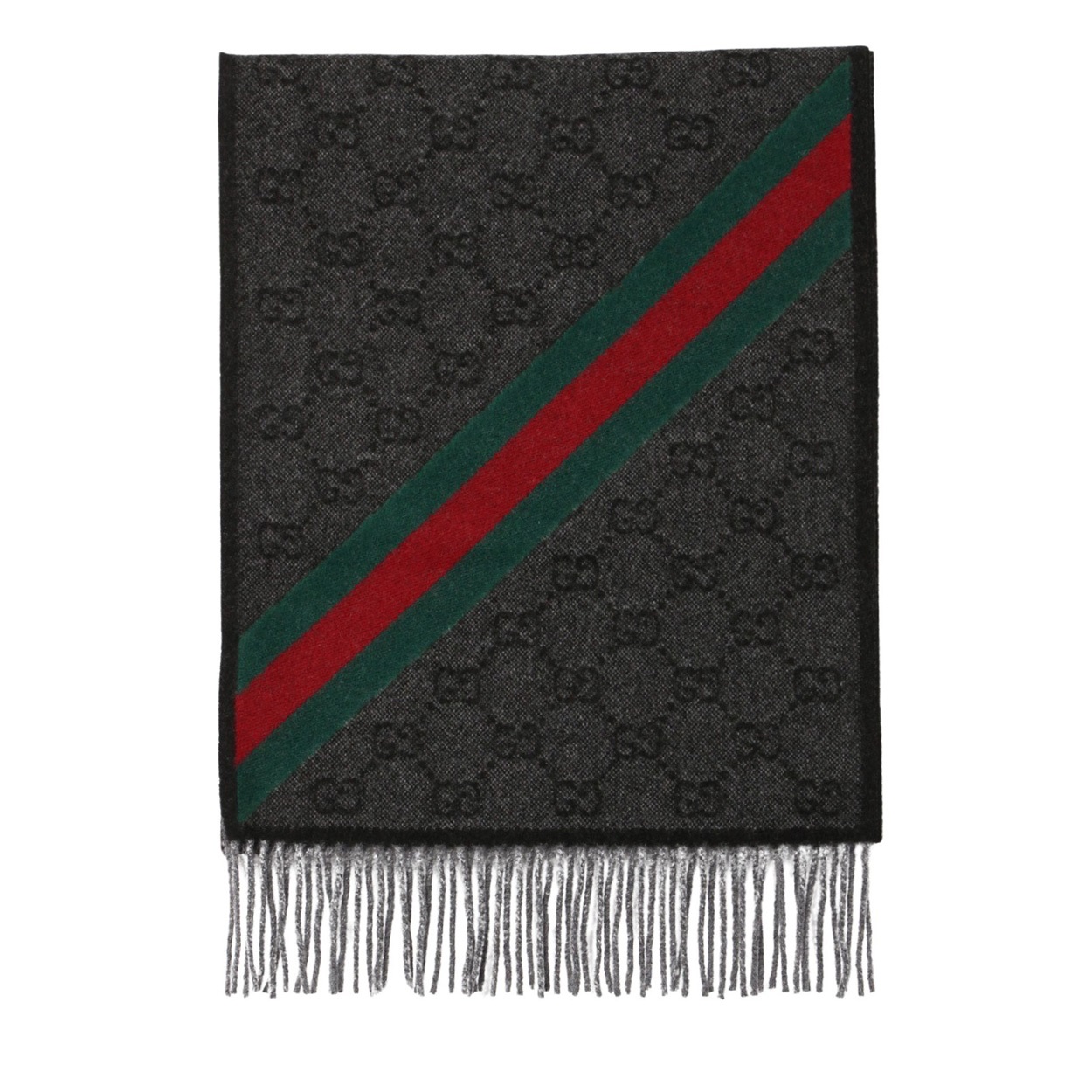 GUCCI(グッチ) マフラー 570603 3G200 1466<10 10日間>(リード/ダークグリーン-フリー)