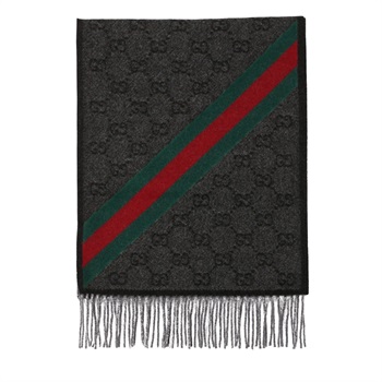 GUCCI(グッチ) マフラー 570603 3G200 1466<10 10日間>(リード/ダークグリーン-フリー)