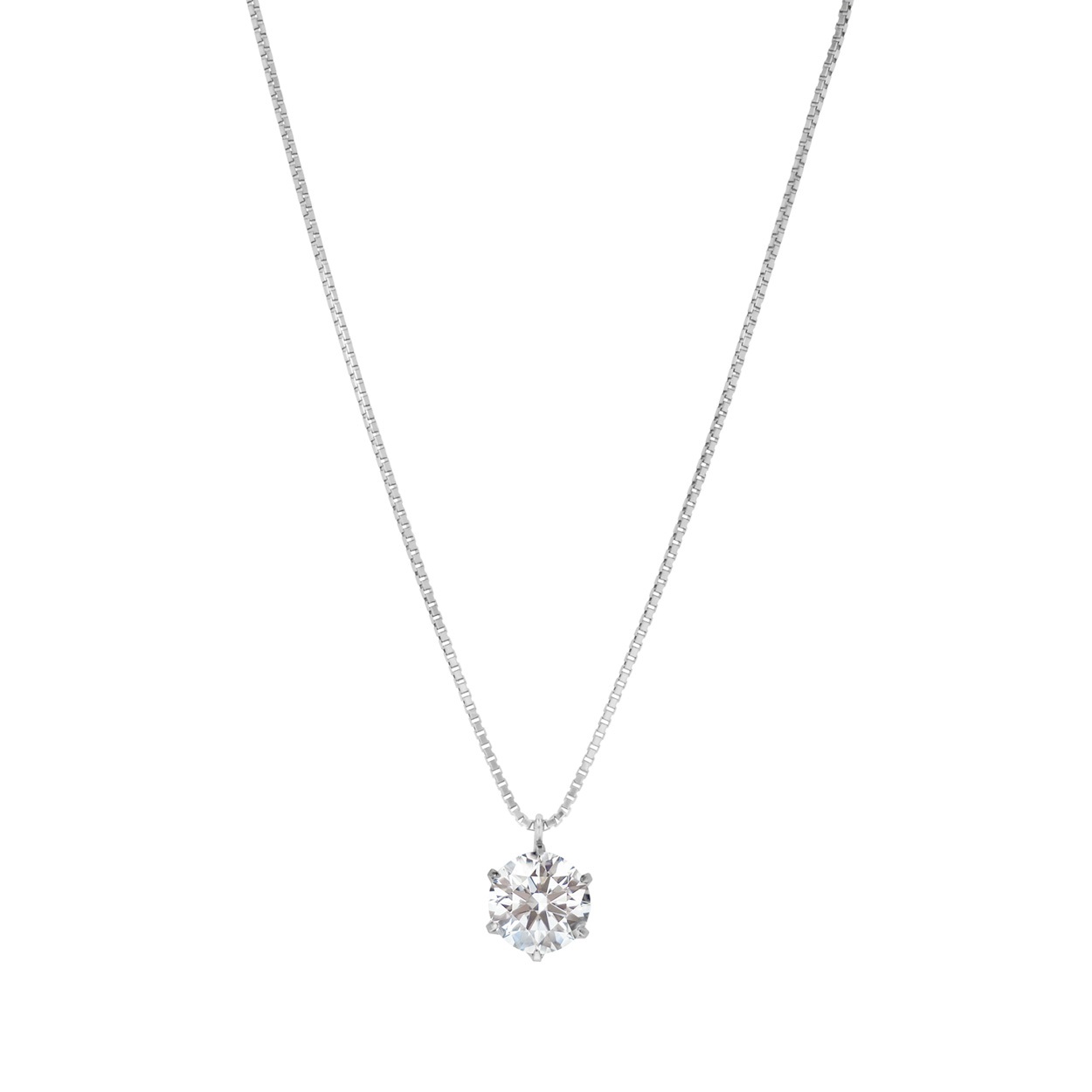 プラチナ1.0ct ラボグロウンダイヤネックレス<10 10日間>(プラチナ-フリー)