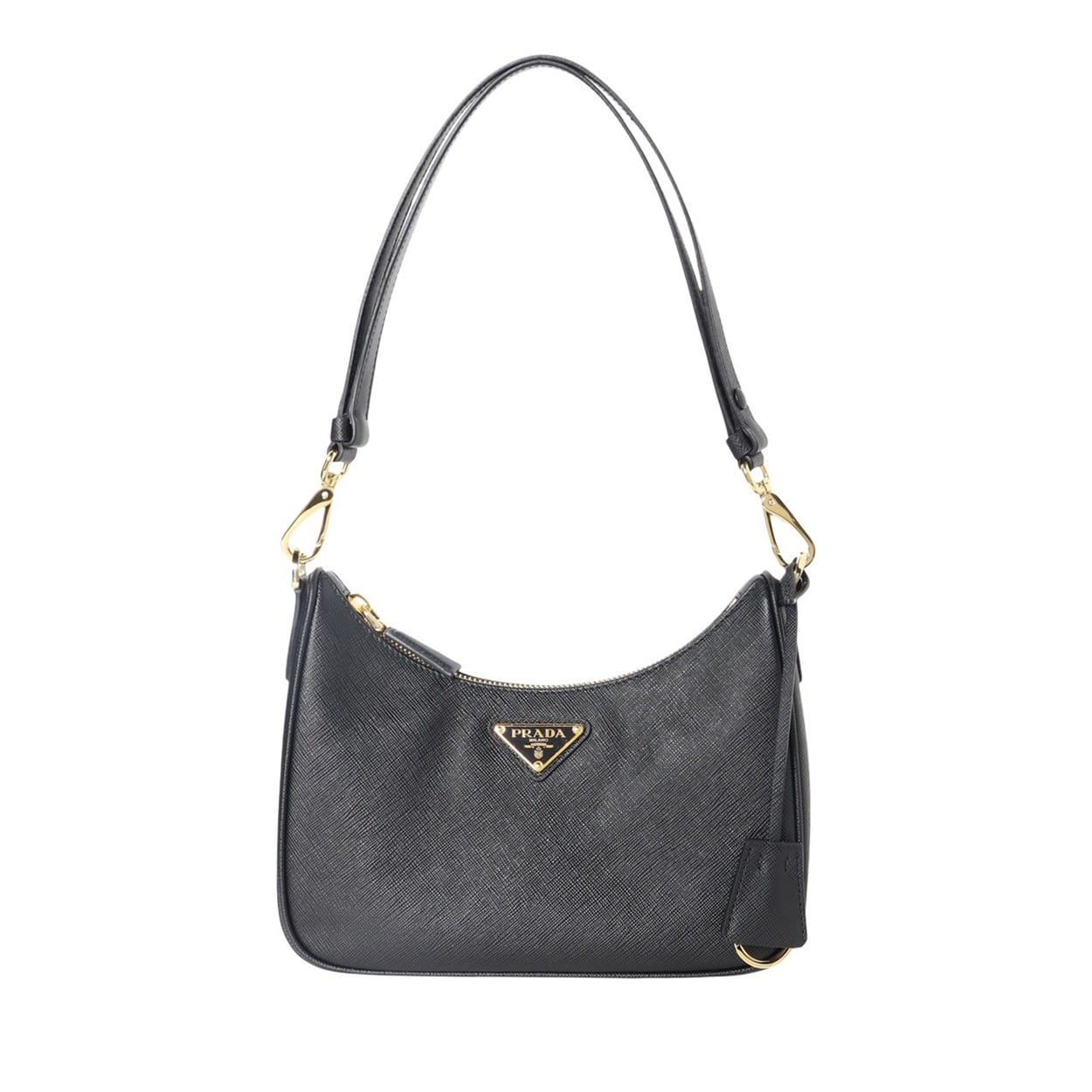 PRADA(プラダ) プラダ Re-Edition サフィアーノレザー ミニバッグ 1BC204 NZV F0632 QOM<11 BF事前>(ブラック-フリー)