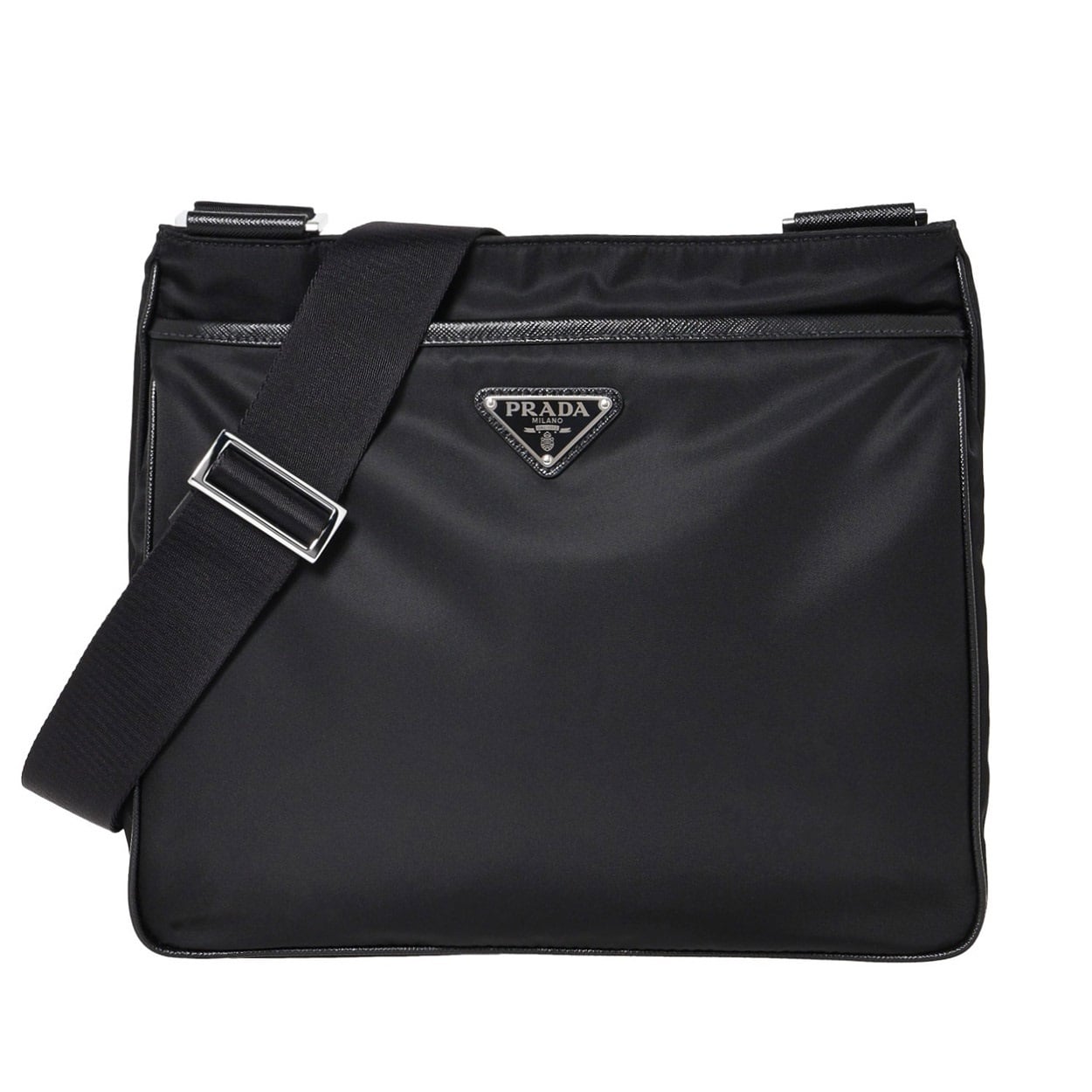 PRADA(プラダ) Re-Nylon xサフィアーノレザー ショルダーバッグ 2VH118 2DMH F0002 XOO<11 BF事前>(ブラック-フリー)