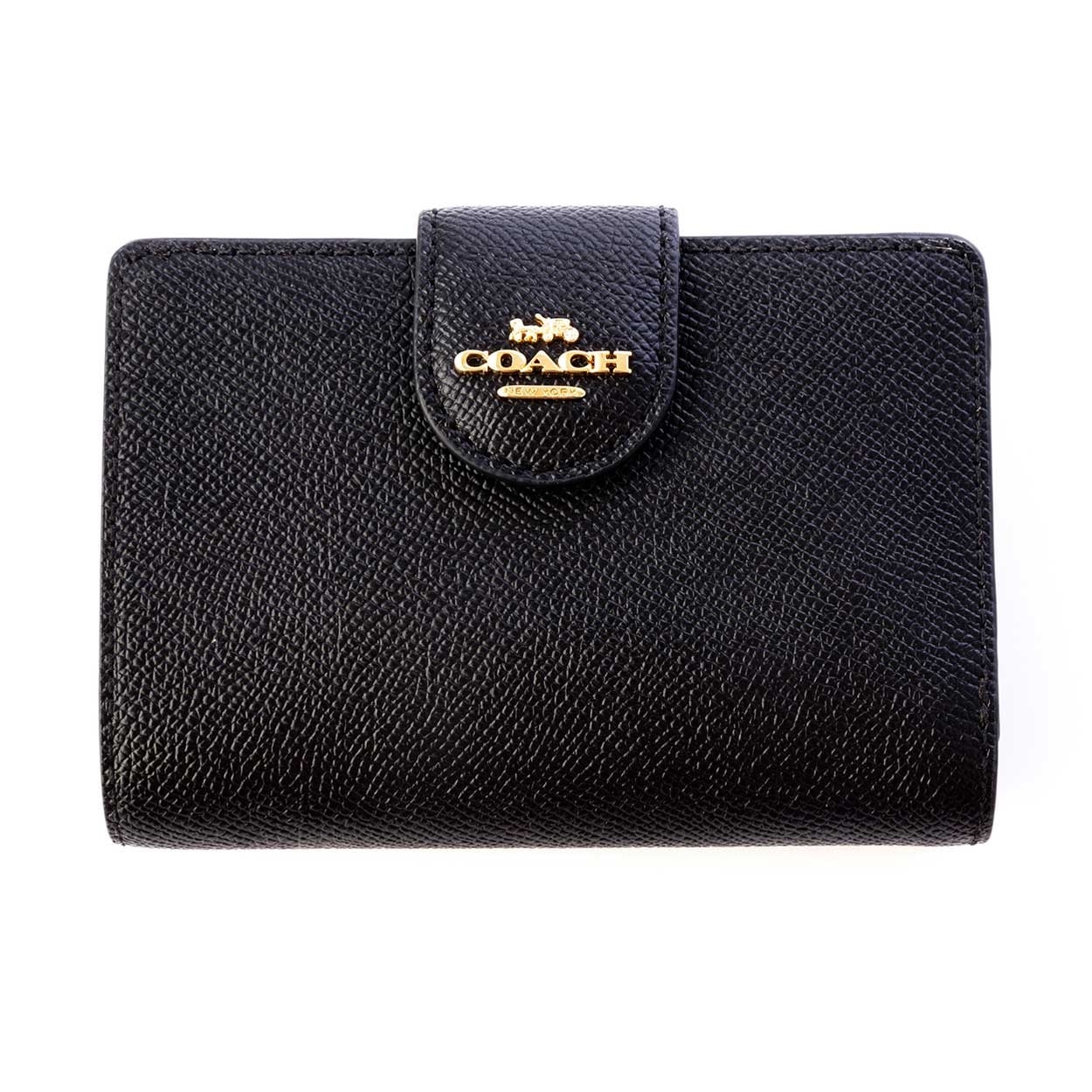 COACH(コーチ) ミディアム コーナー ジップ ウォレット 6390 IMBLK<11 BF事前>(ブラック-フリー)