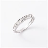プラチナダイヤ計0.5ct ハーフエタニティーリング 9号(鑑別カード付)<11 BF事前>(プラチナ-9号)