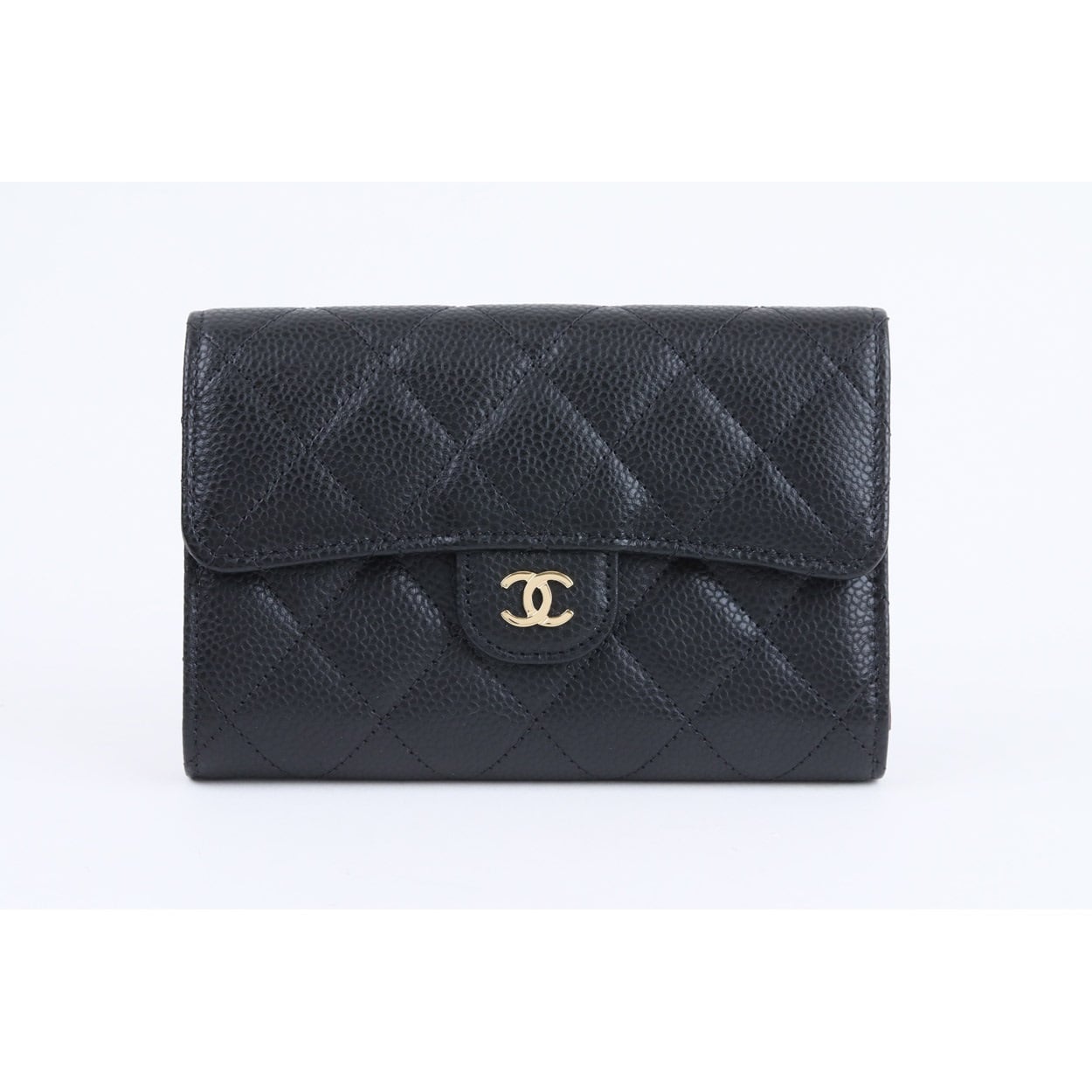CHANEL(シャネル) 三つ折り財布 AP0232 Y01864 C3906<11 BF事前>(ブラック-フリー)