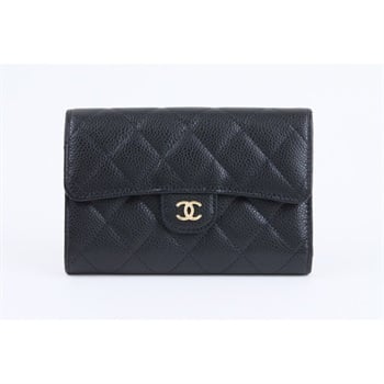 CHANEL(シャネル) 三つ折り財布 AP0232 Y01864 C3906<11 BF事前>(ブラック-フリー)