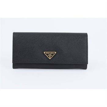 PRADA(プラダ) サフィアーノトライアングル 長財布 1MH132 QHH F0002<11 BF事前>(ブラック-フリー)