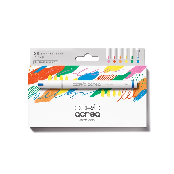 コピック アクレア 6色セット(ビビット6色セット)